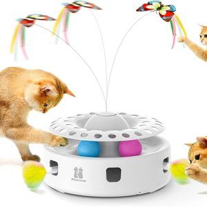 Potaroma Cat Toys 3-in-1 Smart Interactive Kitten Toy, Fluttering Butterfly